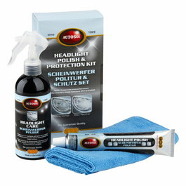 Autosol Kit De Protección Y Pulido De Faros 75 mL 200 mL Paño SOL01000008 - Restauración y Acabado Cuidado para Superficies Envejecidas