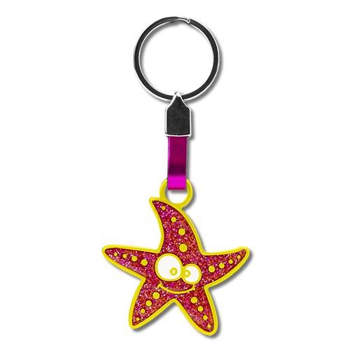 Llavero Estrella De Mar Rojo Purpurina Bccorona Cs5 LLA06002