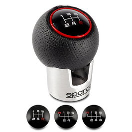 SPC Pomo de Cambio SPC0105BK Lazio Intl Negro-Rojo Universal para Coches Manuales