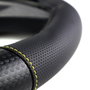 Momo Funda de Volante Carbon Universal Negro y Amarillo 38-39cm