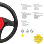 Momo Funda de Volante Street Universal Negro y Rojo 38-39cm