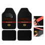 Momo Set de 4 Alfombrillas Universales Negro/Rojo