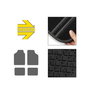 Momo Set de 4 Alfombrillas Universales Racing Negro/Rojo