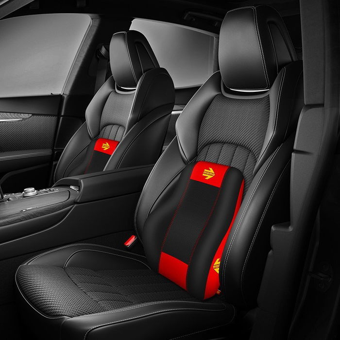 Momo Corsa Soporte Lumbar Coche Ergonómico Rojo-Negro