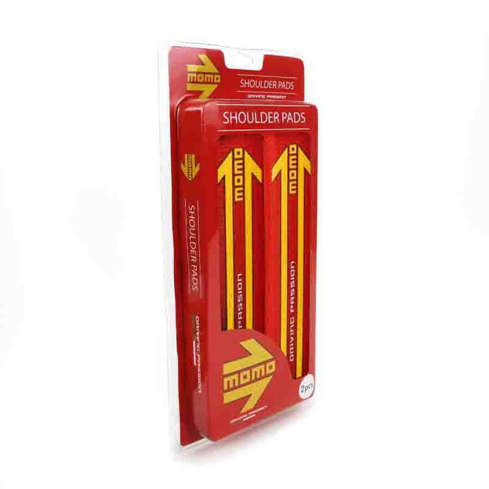 Momo Set de 2 Almohadillas para Cinturón Rojo Mate