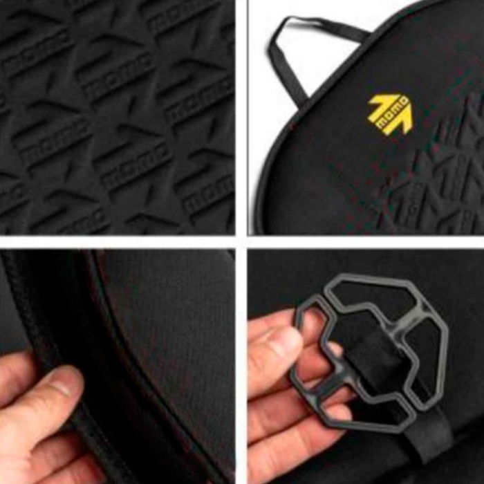 Momo Respaldo de Asiento Estilo Negro MOMLSCU50BK con Espuma Acolchada Universal