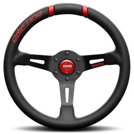 Momo Volante Drifting 330 Negro-Rojo