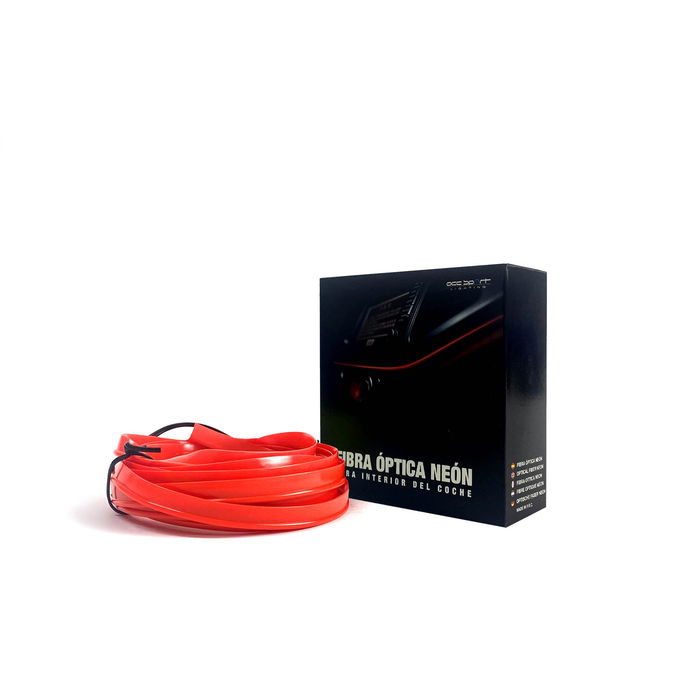 Occ Sport Tira De Alambre De Neón De Fibra Óptica Rojo OCCLED01, 3m, Luz Decorativa USB Para Automóvil