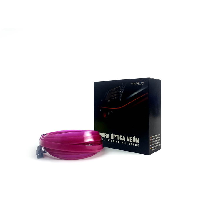 Occ Sport OCCLED03 Tira de Alambre de Neón con Fibra Óptica LED Color Violeta 3M, Luz Decorativa e Interior para Coche, USB