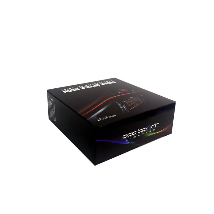 Occ Sport Tira de Alambre de Neón con Fibra Óptica Amarilla OCCLED08, 3m Luz Decorativa para Interior del Coche, Conexión USB