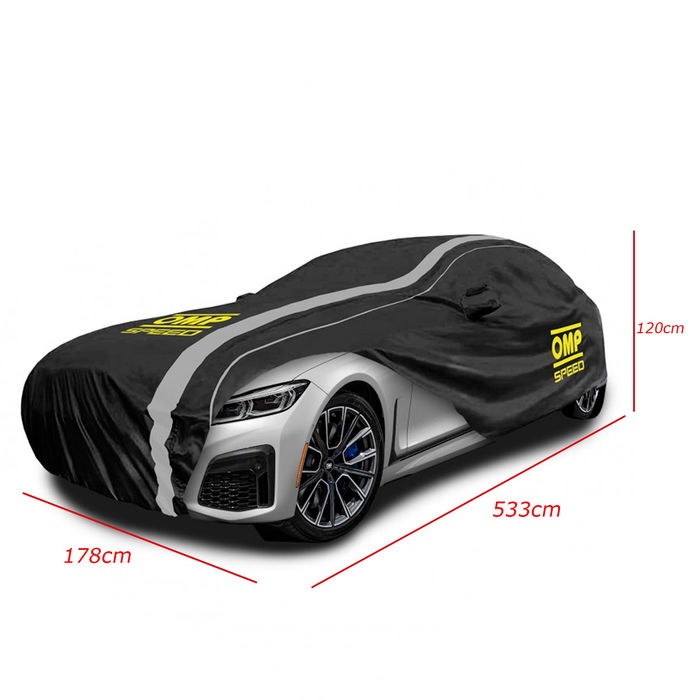 Omp Funda Cubre Coche Exterior-Interior Impermeable 3 Capas Talla XL 533 X 178 X 120 cm OMPS18011019