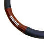Momo Funda de Volante Luxury Universal Madera/PVC Negro y Marrón 38-39cm