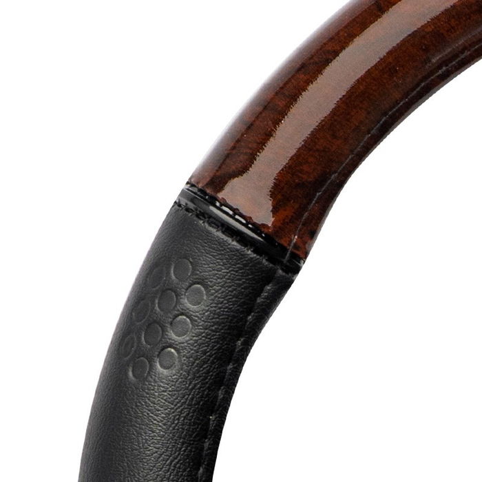 Momo Funda Volante Luxury Universal Madera-Pvc Negro Y Marron 38-39 cm MOMLSWC0LXWDM