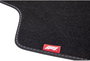 Formula 1 Alfombra de Coche Cm480 4Tlg Textil Negro-Blanco, 4 Piezas con Logo, Universal para la Mayoría de Coches y SUV