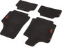 Formula 1 Alfombra de Coche Cm570 4 Piezas Negro-Rojo con Costuras Rojas, Antideslizante, Universal para la Mayoría de Coches y SUV