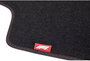 Formula 1 Alfombra de Coche Cm570 4 Piezas Negro-Rojo con Costuras Rojas, Antideslizante, Universal para la Mayoría de Coches y SUV