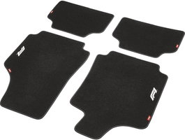 Formula 1 Alfombra de Coche Cm580 F110861 Textil Negro-Blanco 4 Piezas