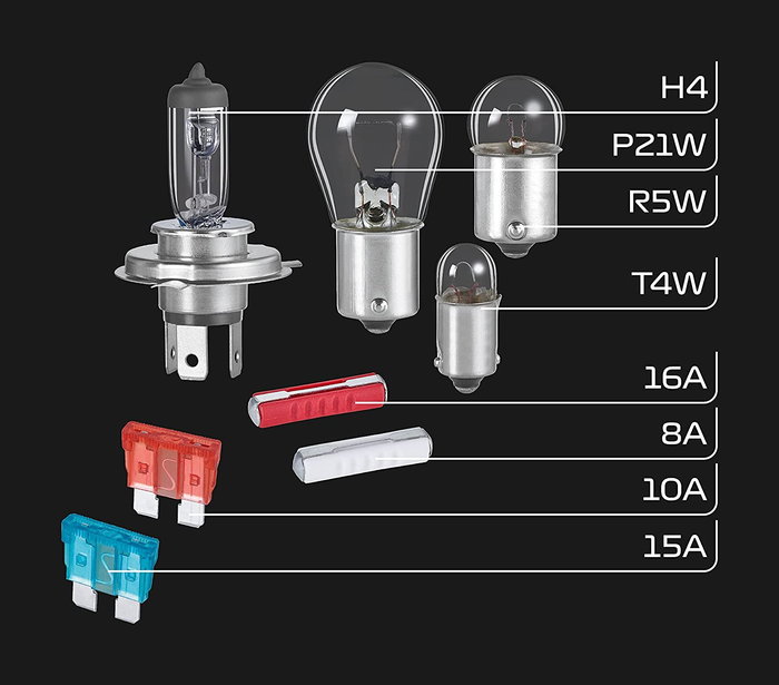 Formula 1 Juego De Lámparas De Repuesto H4 SK400 F110774 - Caja de 10 piezas