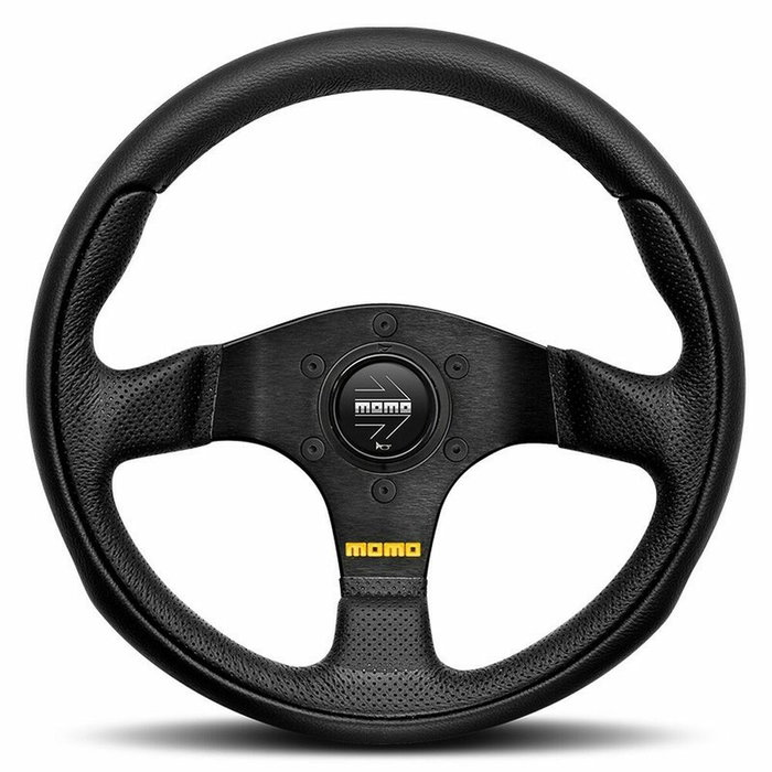 Momo Volante Team 280 mm Cuero Perforado Negro Momo Volante Team 280 mm Cuero Perforado Negro