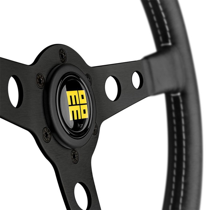 Momo MOMVPROHERIT35BR Volante Prototipo Heritage 350mm Piel Negro Tuning Clásico Tres Radios Antracita
