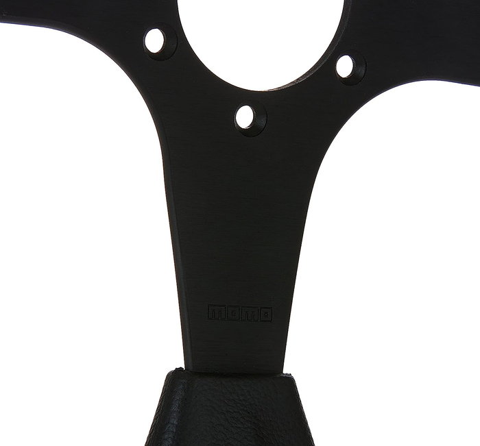 Momo MOMVQUARK350BLKR Volante 350 mm Piel Negra Tuning