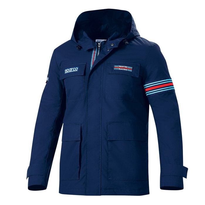 Sparco S01330MRBM2M Chaqueta de Campo Martini Talla M Azul Impermeable Alta Calidad Bolsillos Capucha Desmontable Sparco S01330MRBM2M Chaqueta de Campo Martini Talla M Azul Impermeable Alta Calidad Bolsillos Capucha Desmontable