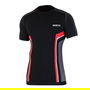 Camiseta de Manga Corta Hombre Sparco HYPER-T Negro Rojo M