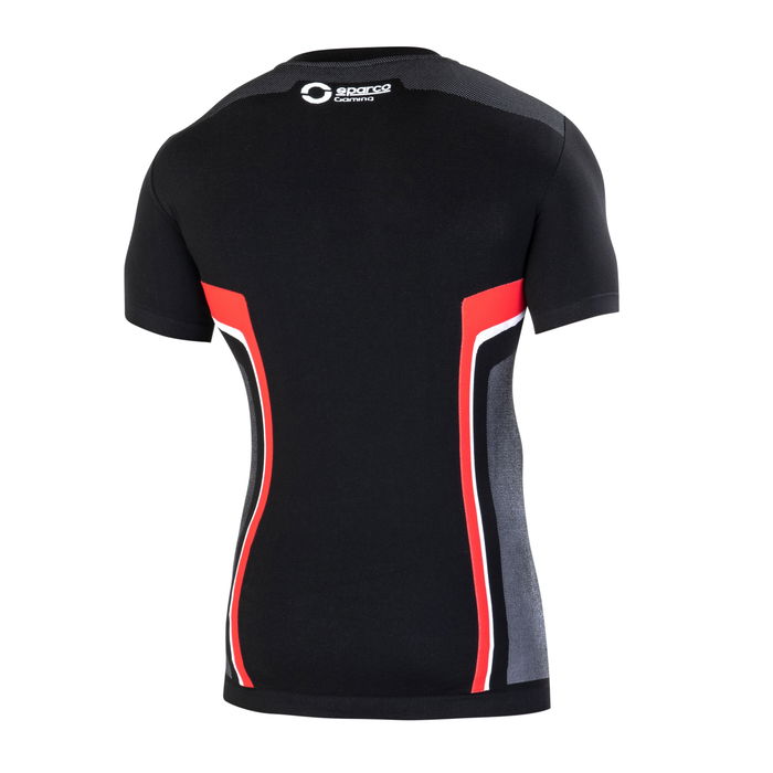 Camiseta de Manga Corta Hombre Sparco HYPER-T Negro Rojo M
