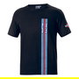 Sparco Camiseta Big Stripes Martini Racing S01339MRNR1S Negra Talla S