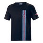 Sparco S01339MRNR2M Camiseta Big Stripes Martini Racing Negro Talla M