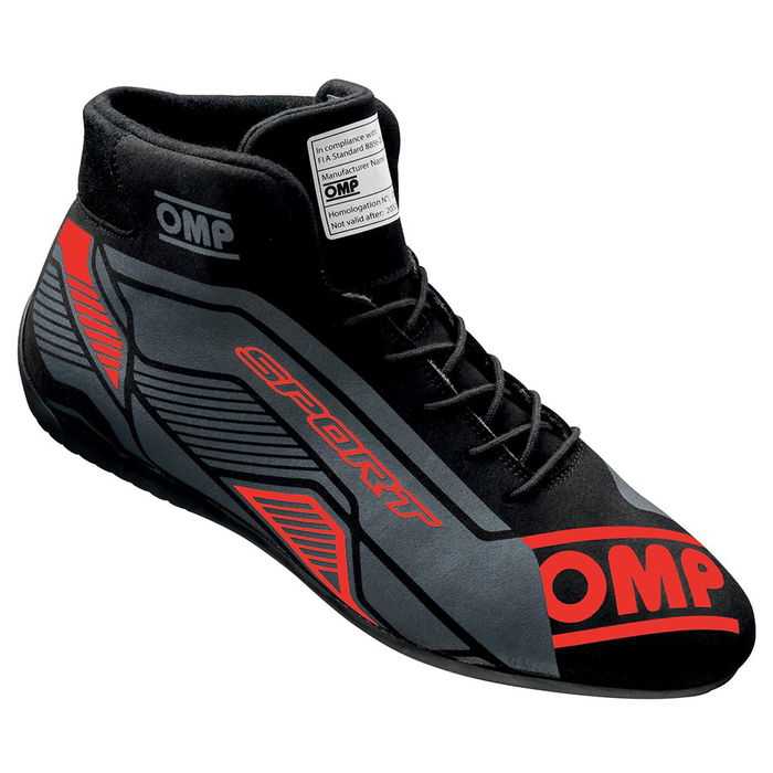 Omp OMPIC0-0829-A01-073-38 Zapatillas Deportivas Omp Sport Fia 8856-2018 Negro-Rojo Talla 38