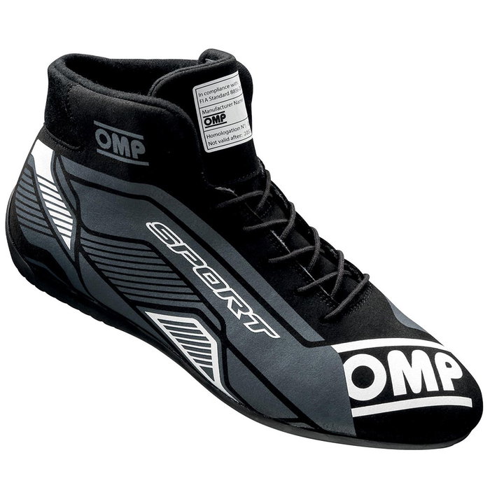 Botines Racing OMP SPORT Negro/Blanco 43 Botines Racing OMP SPORT Negro/Blanco 43