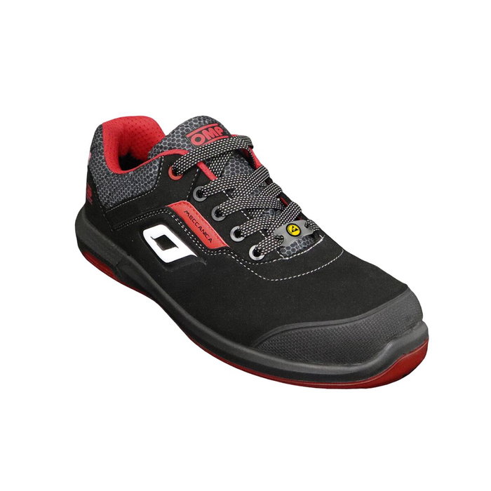 OMP Meccanica Zapatillas de Seguridad S3 SRC ESD Pro Urban Talla 38 Negro Rojo