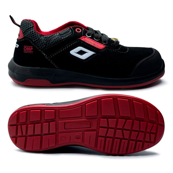 OMP Meccanica Zapatillas de Seguridad S3 SRC ESD Pro Urban Talla 41 Negro Rojo