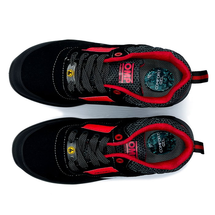 OMP Meccanica Zapatillas de Seguridad S3 SRC ESD Pro Urban Talla 41 Negro Rojo