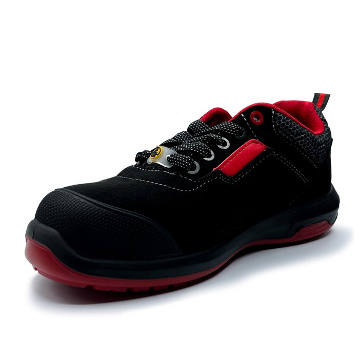 OMP Meccanica Zapatillas de Seguridad S3 SRC ESD Pro Urban Talla 41 Negro Rojo