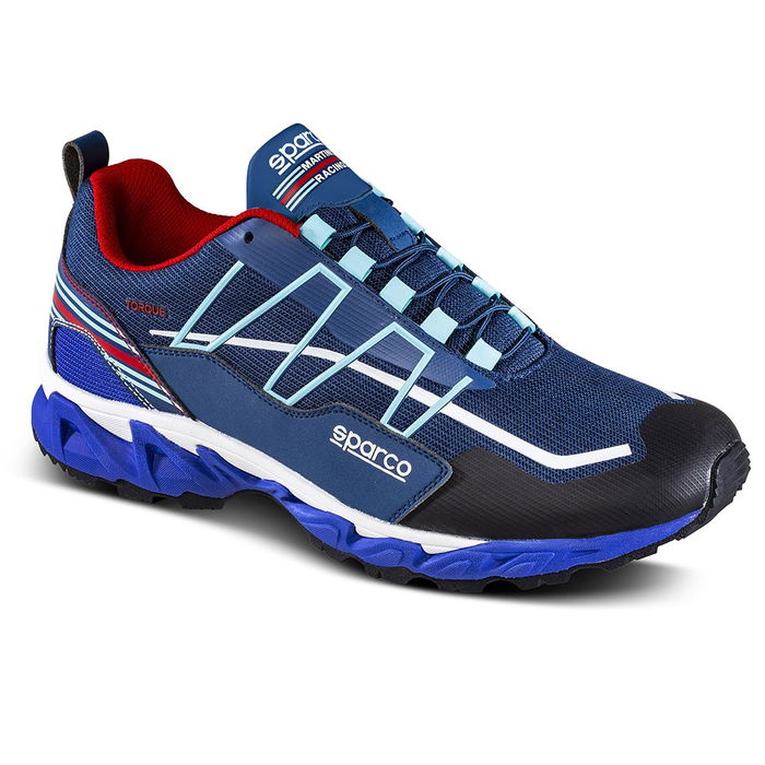 Sparco S001289MR41BM Zapatillas Martini Racing Torque 01, Ultraligeras para Mecánicos, Suela Aceite/Combustible, Talla 41 Azul
