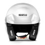 Sparco Casco RJ S003370BI3ML Abierto Fibra Carbono-Kevlar FIA 8859-2015 Snell SA2023 Talla M-L Blanco