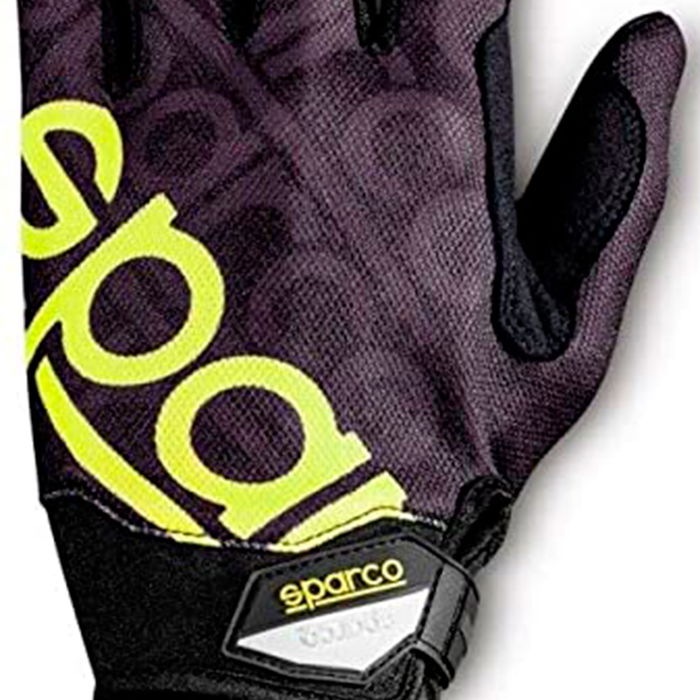 Sparco S002093NRGF4XL Guantes Meca 3 Talla M Negro-Amarillo