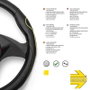 Momo Funda de Volante Supergrip Universal Negro y Amarillo 38-39cm