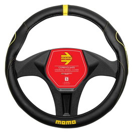 Momo Funda Volante Supergrip Universal Negro y Amarillo 38-39 cm MOMLSWC014BY