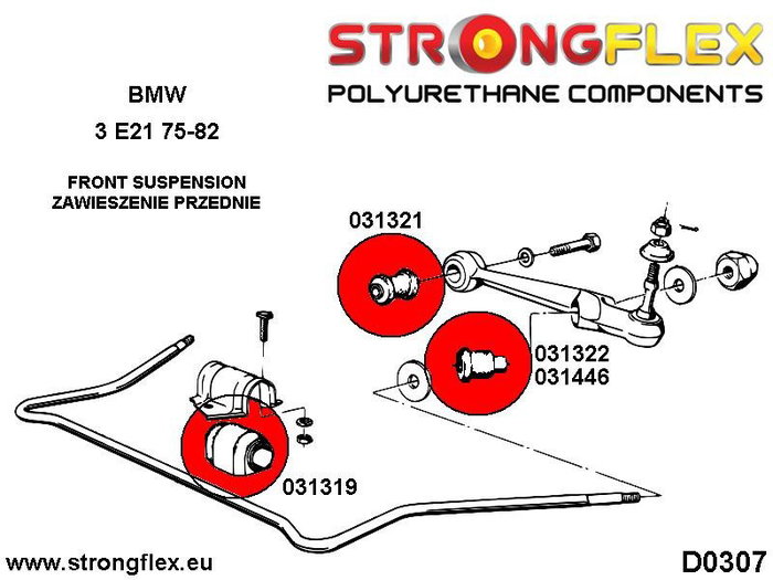 StrongFlex STF031446A Silentblock Delantero Inferior Exterior 42 mm Sport