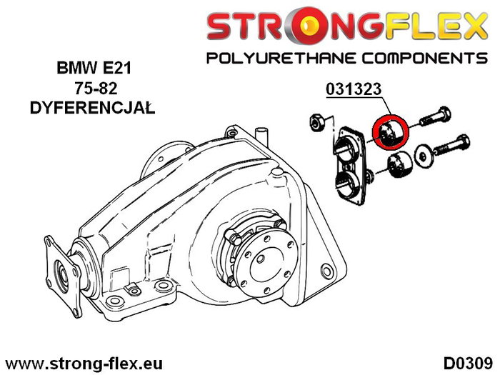 StrongFlex 031323A Trasero Diff Mounting Silentblock Sport StrongFlex 031323A Trasero Diff Mounting Silentblock Sport