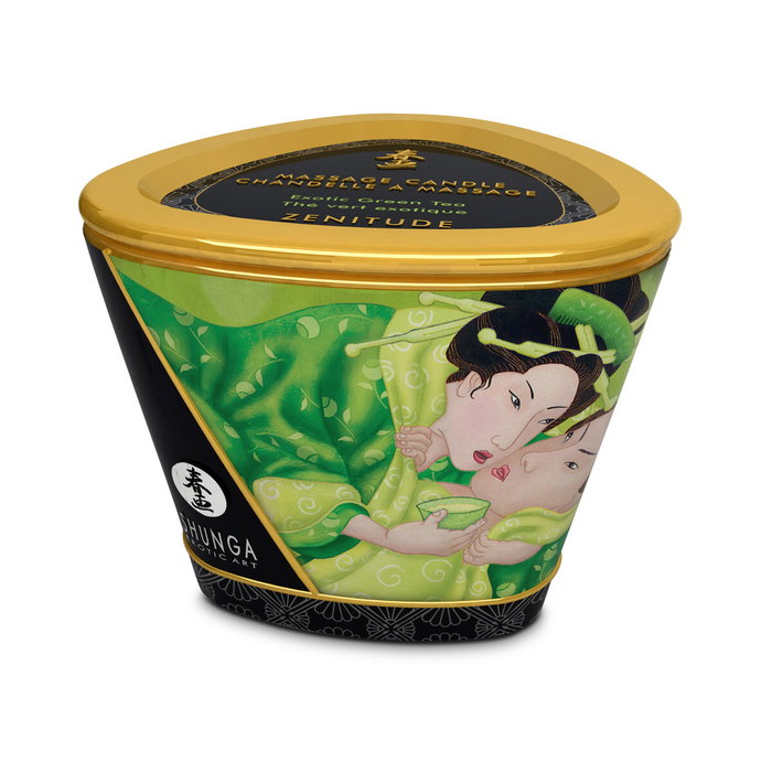 Shunga Vela de Masaje Verde Exotic para Mujer
