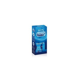 Durex Preservativos Natural XL, Lubricados, Sensación Natural, Paquete de 12 Unidades