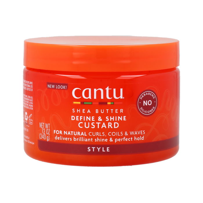 Cantu Define & Shine Custard Manteca de Karité 340g/12oz - Definisación y Brillos para Rizos Naturales Cantu Define & Shine Custard Manteca de Karité 340g/12oz - Definisación y Brillos para Rizos Naturales