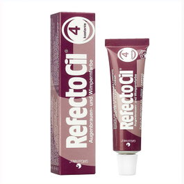 Refectocil Tinte para Pestañas y Cejas #4 Chestnut / Graphite 15 ml, Dura hasta 6 Semanas, Resistente al Agua