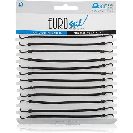 EuroStil 12 Gomas Con Gancho Negro