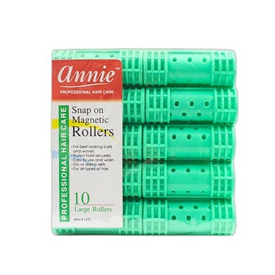 Annie Rulos para el pelo grandes color verde (10 uds)