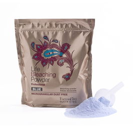 Farmavita Decoloración en Polvo Azul No Volátil con Fragancia, Aclarado 6 Tonos, Bolsa Aluminio 500gr